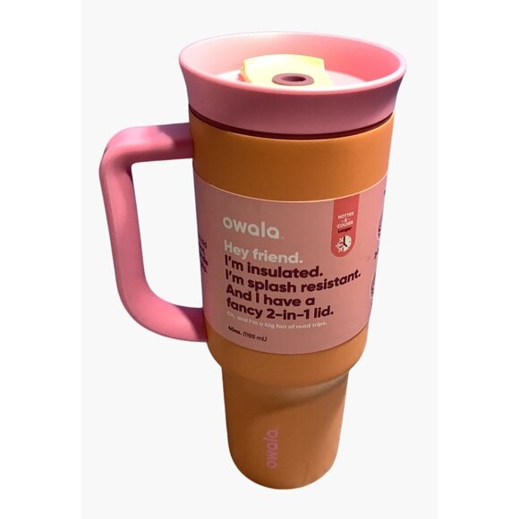 Owala Tumbler Water Bottle 40 Oz Insulated With 2-In-1 Lid Tangy Tango NO STRAW - Picture 2 of 9